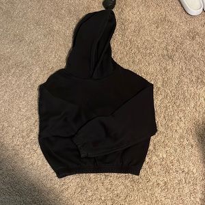 Zara cropped black hoodie!!